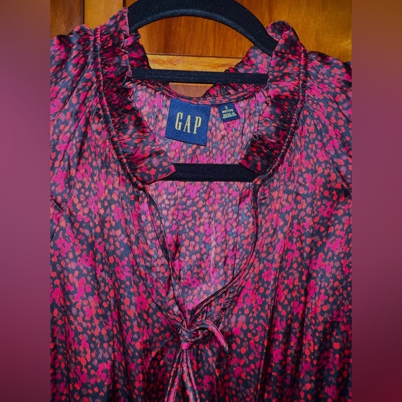 GAP Red Long Sleeve Mock Neck Sundress - Picture 4 of 4